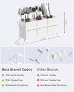 White Kitchen Utensil Holder - Image 2
