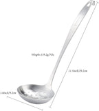 TENTA Kitchen Dia 9CM One Piece Stainless Steel Skimmer/Slotted Spoon/Strainer - Image 2