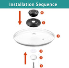 10 Inch Pan Lid 10" Tempered Glass Lid - Image 4