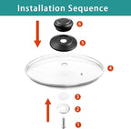 13 Inch Pan Lid Tempered Glass Pot Lid Replacement Pan Cover - Image 3