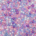 Purple Series Sprinkles Candy Mix Size Edible Pearls Cake Decorations Cupcake Toppers Cookie Decorating Perfect for Wedding Party Valentine Halloween Christmas Supplies 4.58OZ - Image 2