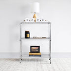 BestOffice 23Lx13.2Wx30.2H Adjustable Metal Storage Shelves 3-Tier Wire - Image 2