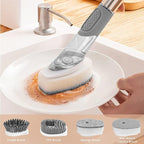 4-in-1 Dish Cleaning Brush Soap Dispensing Dish Brush Set - Image 4