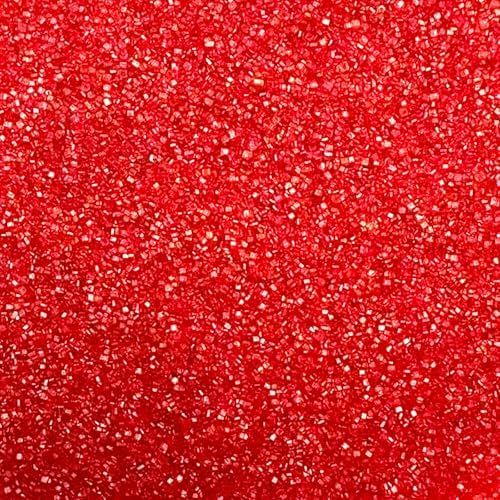 Edible Red Sanding Sugar Sprinkles 142g/ 5.01oz Sugar Crystals for Cake Decorating Candy Baking Decorations Ice Cream Toppings and Cookie Decorating for Valentines Halloween Christmas by Homipooty