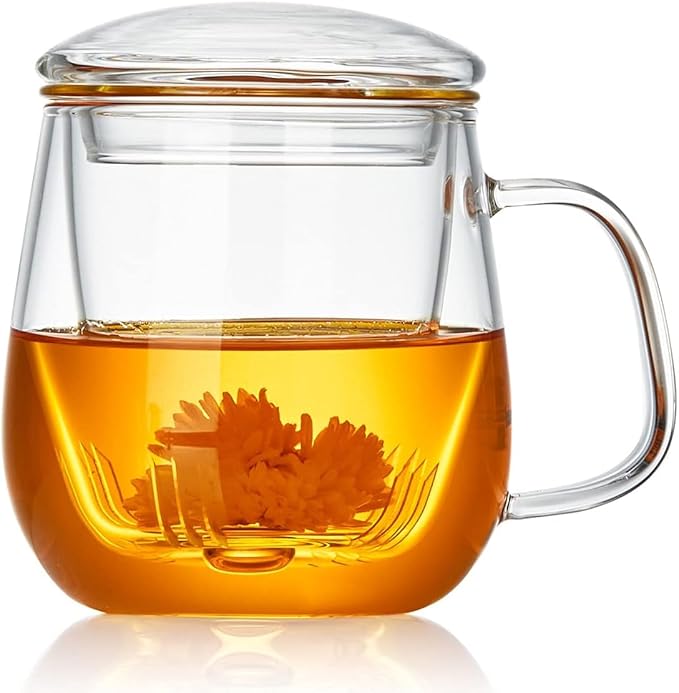 DOPUDO Glass Teacups 24 Pack Glass Tea Cup by DOPUDO