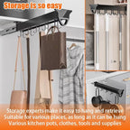 Pull Out Pot Rack, Aluminum Alloy Hanging Pot Rack, Expandable Utility Rack - Image 3