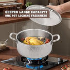 Vivicreate Tri-Ply Stainless Steel Stockpot – Deep Cooking Pot - Image 3