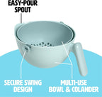 Tasty 2-in-1 Swing Bowl Colander, Built-In Strainer Basket - Image 3