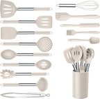 Onader Silicone Cooking Utensils Set of 15, Kitchen Utensils Set by Onader