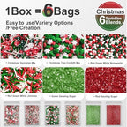 Christmas Sprinkles for Baking, Red Green Holiday Cookie Sprinkles, 180g - Image 3