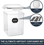 Large Food Storage Containers 5.2L, MCIRCO 4 Pieces Plastic Airtight Food - Image 2