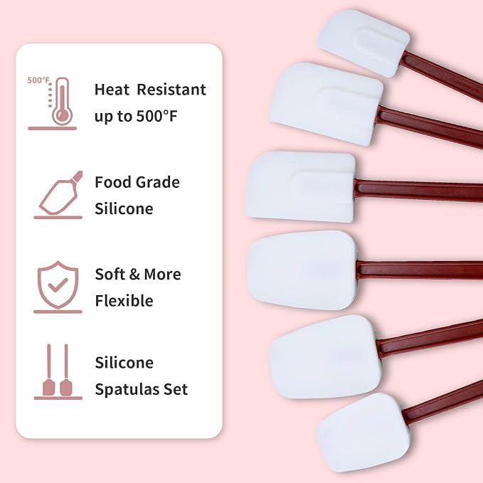 16.5 INCH Silicone Spatulas Heat Resistant Heavy Duty Rubber Spatulas - Image 3
