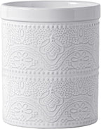FUN ELEMENTS Kitchen Utensil Holder, 7.2" Super Large Utensil Crock Heavy and by IntoYourHouseOntoYourTable