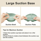 Silicone Baby Feeding Set | Baby Led Weaning Supplies Includes Suction Bowls - Image 4