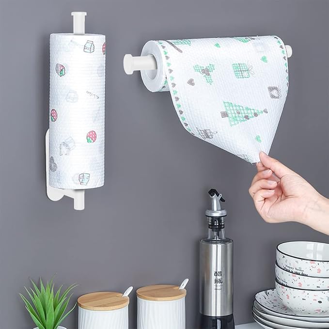 MGahyi Paper Towel Holder Wall Mount, Self Adhesive Or Drilling Paper Towel - Image 4