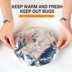 2026 New Reusable Aluminum Foil Food Covers, Pop Up Tin Foil Food Insulation - Image 7