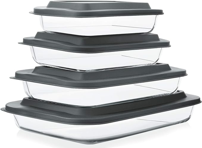 8-Piece Deep Glass Baking Dish Set by MMCIRCO