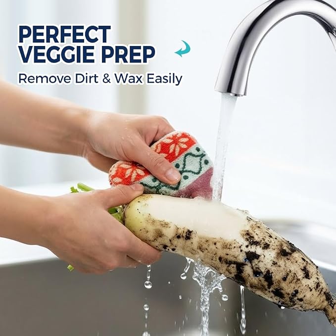 Amarelle GEN II Dish Washing Scrubbers 2-in-1, Made in Green Kitchen Scrubbers - Image 8