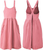 Uaussi Cotton Linen Apron Cross Back Work Apron by Uaussi