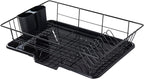 Space-Saving 3-Piece Dish Drainer Rack Set by SweetHomeCollection