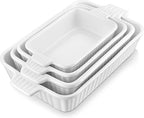 MALACASA Casserole Dishes for Oven, Porcelain Baking Dishes, Ceramic Bakeware by MALACASA
