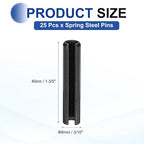 MECCANIXITY 25Pcs Slotted Split Roll Pins 3/10 Inch Dia. 1-3/5 Inch Length 65Mn - Image 2
