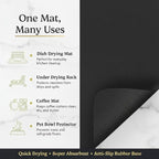 Dish Drying Mat Super Absorbent – 17" x 31" Coffee Mat - Image 4