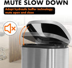 FDW | 8 Gallon Trash Can with Lid | Stainless Steel | Fingerprint Proof | Made - Image 4