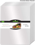 Fotouzy Plastic Cutting Board Set of 7, Frosted Clear Flexible Cutting Mats - Image 7