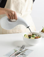Sweejar Ceramic Olive Oil Dispenser Bottle, 24 Oz Opaque Cruet Protects EVOO - Image 5