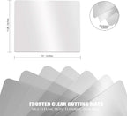 Fotouzy Plastic Cutting Board Set of 7, Frosted Clear Flexible Cutting Mats - Image 2