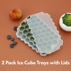2 Pack Small Silicone Ice Cube Trays - Image 2