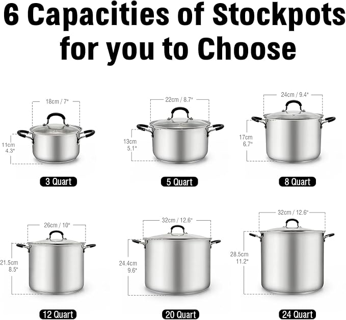 Cook N Home Stainless Steel Stock Pot - Image 2