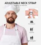 Syntus 12 Pack Bib Apron, Unisex Aprons Adjustable Waterdrop Resistant - Image 5