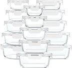 30 Pieces Glass Food Storage Containers by MMCIRCO