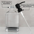 GLADPURE 2 Pack Soap Dispenser, 18 Oz Antique Design Thick Glass Hand - Image 2
