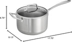 Tramontina Tri-Ply Clad Stainless Steel 4-Quart Sauce Pan - Image 10