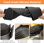 YEVIOR Clip on Strainer for Pots Pan Pasta Strainer, Silicone Food Strainer - Image 4