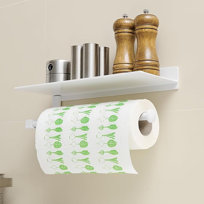 Paper Towel Holder Wall Mount for Bathroom Hand Towel Holder for Bathroom Black - Image 4
