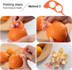 Soft Home Premium Plastic Orange Peeler Lemon Citrus Peel Cutter Vegetable - Image 8