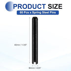 MECCANIXITY 60Pcs Slotted Split Roll Pins 4/25 Inch Dia. 1-3/5 Inch Length 65Mn - Image 2