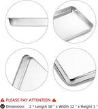Baking Sheet Set of 2, Stainless Steel 2-Piece Cookie Sheet, Toaster Oven - Image 3