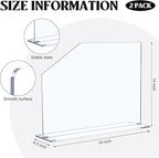 Vesici 2 Pcs Clear Acrylic Sink Splash Guard Freestanding Panel Barrier - Image 2