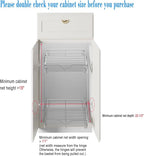 DINDON 2 Tier Pull Out Cabinet Organizer, Double Tier Wire Basket Slide Out - Image 3