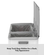 Lovewind Double Trash Can Kitchen, 13+5.5 Gallon Stainless Steel Dual Trash and - Image 6