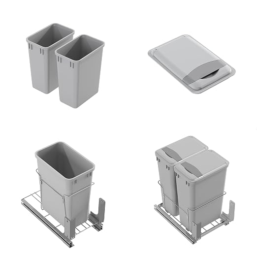 Dowell 2 Pack 35Qt Wastebasket Trash Container, - Image 8