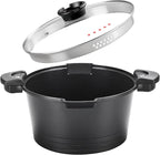 8.5qt Pasta Pot with Strainer Lid, Cast Aluminum Stockpot Multipot, Nonstick - Image 8