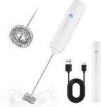 Rechargeable Milk Frother Handheld, 2-IN-1 Dual Spring Whisk Electric Frother by NewEnglandStories