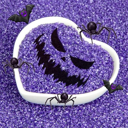 Edible Purple Halloween Sugar Crystals,Edible Sprinkles for Cake Decorating by Sugarzy