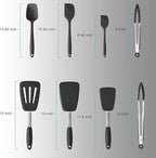 Silicone Spatulas Set Turners Tongs Cooking Utensils Set High Heat Resistant - Image 2